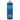 Blue bottle with a label on a white background