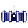 Gunite Flexible Vacuum - Blue with white trim and heavy duty white plastic handle. Top view.