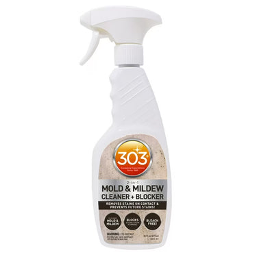 303 Mold & Mildew Cleaner + Blocker spray bottle on a white background