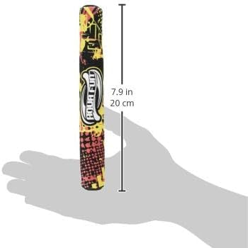 A set of multicolored Active Xtreme Dive Sticks designed for pool play, showing dimensions in relation to a hand.