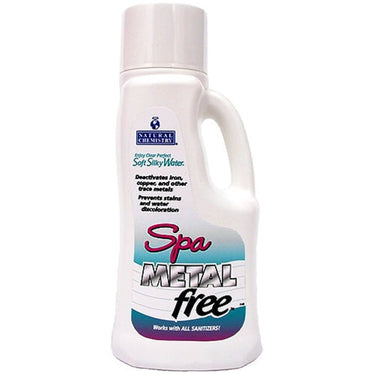 Bottle of Spa Metal Free product by Natural Chemistry on a white background