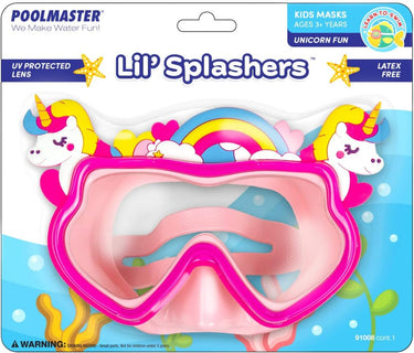 Childs Swim Mask Pink with Unicorns