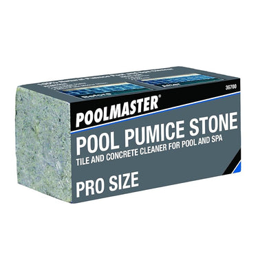 Box of Poolmaster pool pumice stone on a white background