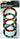Active Xtreme Dive Rings - with fun designs. 2 blue, black and white and 2 red yellow and black.
