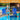 2 different size swim board trainer. Small measures 16" long x 11" wide. Shown with a young boy holding it for reference. Large measures 21.75" long x 12.25" wide with a man holding it for reference