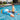 Aviator Rider float. Blue airplane with white and orange accents float for kids. child riding it in a swimming pool