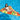 Slice Oβ Pizza air mattress - Shown with young woman floating in water.