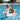 Unicorn Rainbow Rider for children. shown with young girl floating in it with her mom standing the in pool next to her.