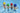 16" Smile Play Beach Balls – 4-Pack - colors are yellow, green, red and blue smiley beach balls. Picture shows children holding one over their heads.