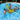 T-Rex Rider - Large Dinosaur Pool Float for adults or children over 8 years old. Shown with a teenage boy floating in the water with adult man standing next to him.