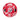 38" Red Tube with white snowflake design and black handles to hold on sliding down a hill in the snow.