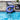 Child in water holding up the blue snake split ring float for size scale.