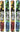 Active Xtreme Dive Sticks 4pk, with fun designs. 2 red, yellow, black and white. 2 green, blue, black and white.