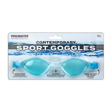 contemporary Sport Goggles with light blue tint in package