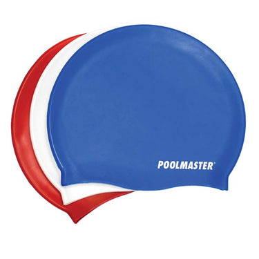 Blue Pool Cap - Red and white caps shown in pictures but are not available