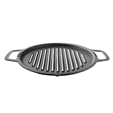 Grill pan with handles on a white background