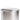 Stainless steel stove with a steel lid on a white background