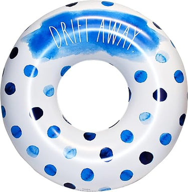Rae Dunn Drift Away Blue Polka Dot 48" Ring Float