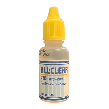 Small bottle labeled 'All-Clear' with a white background