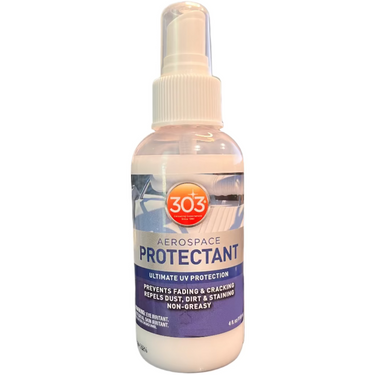 Bottle of 303 Aerospace Protectant on a white background