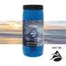 Blue container labeled 'Hydro Therapies Sport RX' with a beach sunset in the background