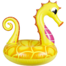 Inflatable seahorse pool float on a white background