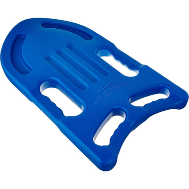 Blue plastic ski boot jack on a white background