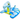Inflatable snake-shaped pool float with blue and yellow colors on a white background