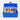 Blue toolbox with various items including bottles and a sign on a white background