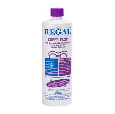 Bottle of Regal Super Floc on a white background