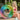 31" Rainbow Glitter Tube out of water