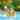 Man sitting on a pineapple-shaped inflatable pool float in a swimming pool.
