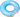 Picture of a blue donut ring with 2 bites taken out of the donut.