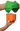 Green and orange plastic container held by a person on a white background