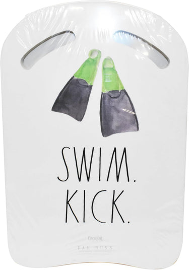 Swim Kick Kickboard with graphics of swim fins