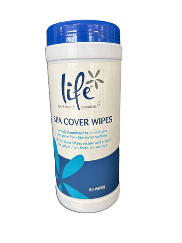 50 spa cover wipes in its pop up container