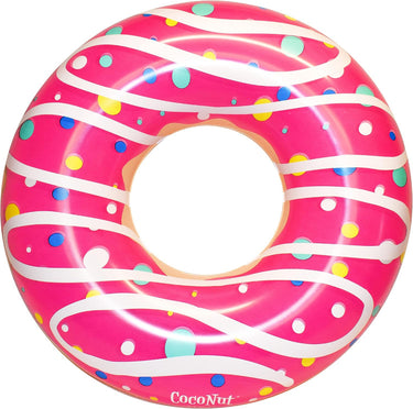 Sprinkled and Pink Glazed Donut Float with white background