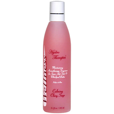 Pink bottle with white cap labeled 'Hydro Therapies' on a white background