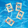 Waterproof cards floating in water
