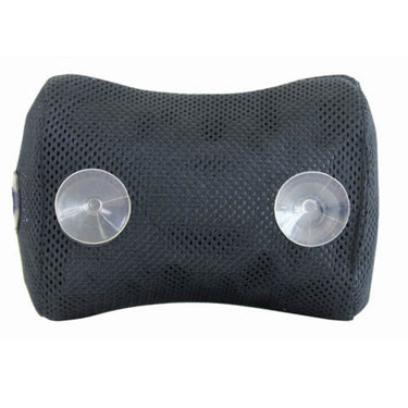Bottom of black spa pillow showing 2 suction cups 