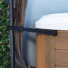 Black Nylon Strap kit shown attached to hot tub and cove lifter
