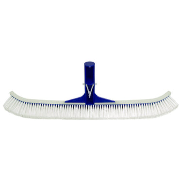 Blue and white 18″ Vinyl Liner Brush with Rubber Bumper back view