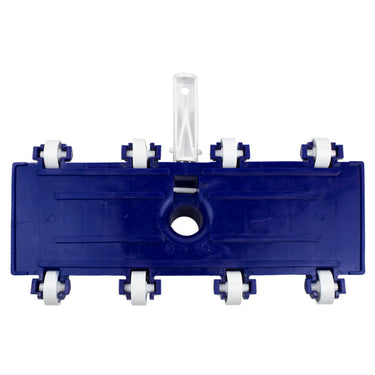 Gunite Flexible Vacuum - Blue with white trim and heavy duty  white plastic handle. - bottom view