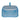 Blue pool skimmer net with white rim on a white background