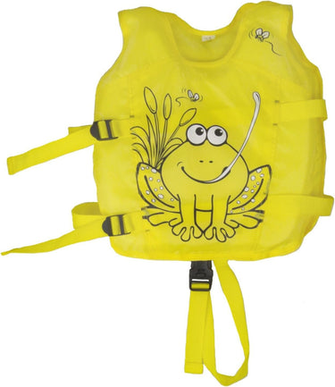 Hungry Frog Swim Vest - Yellow vest with Smiling Frog on front