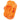 Orange plastic container with a textured surface on a white background