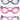 3 pack of children's swim goggles themed with fish  Blue pair has a shark, Pink pair has a pink fish and light purple pair had a purple clown fish. All 3 laid out on a white background.