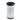 Canister of salt test strips with a black lid on a white background
