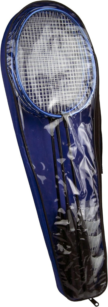 Badminton set in its carrying case