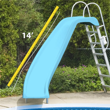 Picture of a slide showing dimension of 14'